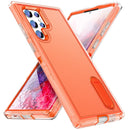 For Samsung Galaxy S22 Ultra 5G 3 in 1 Rugged Holder Phone Case(Transparent)
