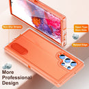 For Samsung Galaxy S22 Ultra 5G 3 in 1 Rugged Holder Phone Case(Transparent)