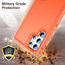 For Samsung Galaxy S22 Ultra 5G 3 in 1 Rugged Holder Phone Case(Transparent)