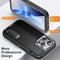 3 in 1 Rugged Holder Phone Case For iPhone 13 Pro Max(Black + Black)