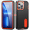 3 in 1 Rugged Holder Phone Case For iPhone 11(Black + Orange)