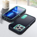 3 in 1 Rugged Holder Phone Case For iPhone 11 Pro Max(Dark Blue+Light Blue)