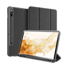 For Samsung Galaxy Tab S8 DUX DUCIS Domo Series Magnetic PU Leather Tablet Case(Black)