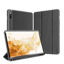 For Samsung Galaxy Tab S8 DUX DUCIS Domo Series Magnetic PU Leather Tablet Case(Black)