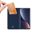 For Xiaomi 12 Pro / 12S Pro DUX DUCIS Skin Pro Series Shockproof Leather Phone Case(Blue)