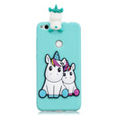 For Huawei P8 Lite 2017 3D Cartoon Pattern Shockproof TPU Protective Case(Couple Unicorn)