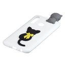 For Huawei P30 Lite 3D Cartoon Pattern Shockproof TPU Protective Case(Little Black Cat)