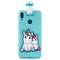 For Huawei Y7 2019 3D Cartoon Pattern Shockproof TPU Protective Case(Couple Unicorn)