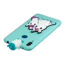For Huawei Y7 2019 3D Cartoon Pattern Shockproof TPU Protective Case(Couple Unicorn)