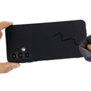 For Samsung Galaxy A13 4G Pure Color Liquid Silicone Phone Case(Black)