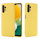 For Samsung Galaxy A13 4G Pure Color Liquid Silicone Phone Case(Yellow)
