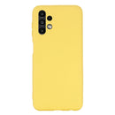 For Samsung Galaxy A13 4G Pure Color Liquid Silicone Phone Case(Yellow)