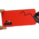 For Samsung Galaxy A13 4G Pure Color Liquid Silicone Phone Case(Red)