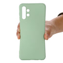 For Samsung Galaxy A13 4G Pure Color Liquid Silicone Phone Case(Green)