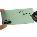 For Samsung Galaxy A13 4G Pure Color Liquid Silicone Phone Case(Green)