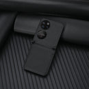 For Huawei P50 Pocket Lambskin Texture Card Folding Phone Case(Black)