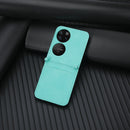 For Huawei P50 Pocket Lambskin Texture Card Folding Phone Case(Green)