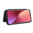 For Xiaomi 12 Pro Carbon Fiber Texture Horizontal Flip PU Phone Case(Black)