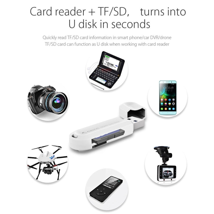 ORICO CRS21 USB3.0 TF / SD Card Reader(White)