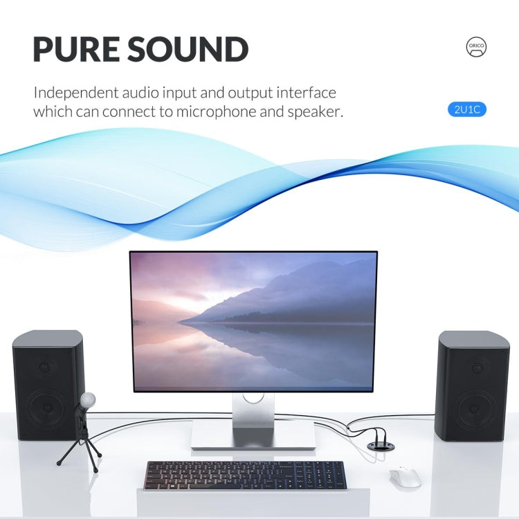 ORICO DESK-4U-BK 4 USB3.0 Port Multifunction Desktop Hub(Black)