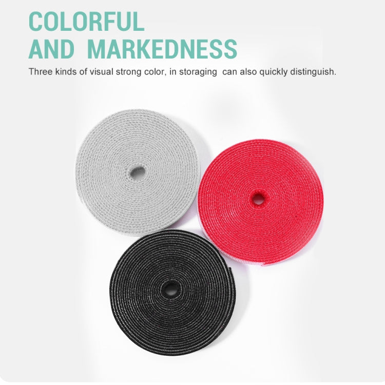 DUX DUICS Stoyobe Circle Hook and Loop Cable Ties, Length: 3m(Grey)