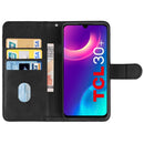 Leather Phone Case For TCL 30+(Black)