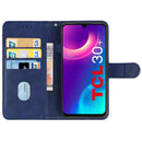 Leather Phone Case For TCL 30+(Blue)