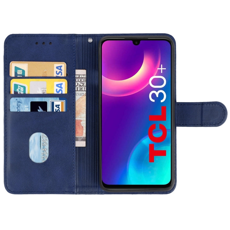 Leather Phone Case For TCL 30+(Blue)