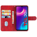 Leather Phone Case For TCL 30+(Red)