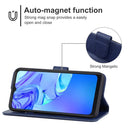 Leather Phone Case For TCL 305 / 30 SE / 306 & Sharp Aquos V6 / V6 Plus(Blue)