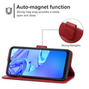 Leather Phone Case For TCL 305 / 30 SE / 306 & Sharp Aquos V6 / V6 Plus(Red)