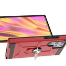 For Samsung Galaxy S22 Ultra 5G War-god Armor Ring Holder TPU + PC Phone Case(Red)