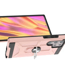For Samsung Galaxy S22 Ultra 5G War-god Armor Ring Holder TPU + PC Phone Case(Rose Gold)