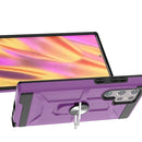 For Samsung Galaxy S22 Ultra 5G War-god Armor Ring Holder TPU + PC Phone Case(Purple)