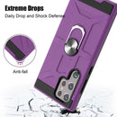 For Samsung Galaxy S22 Ultra 5G War-god Armor Ring Holder TPU + PC Phone Case(Purple)