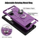 For Samsung Galaxy S22 Ultra 5G War-god Armor Ring Holder TPU + PC Phone Case(Purple)