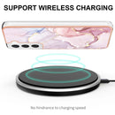For Samsung Galaxy S22 5G Electroplating Marble IMD TPU Phone Case(Rose Gold 005)