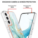 For Samsung Galaxy S22 5G Electroplating Marble IMD TPU Phone Case(Green 003)