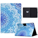 For Lenovo Tab M10 Electric Pressed TPU Leather Tablet Case(Green Flower)