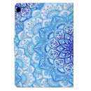 For Lenovo Tab M10 Electric Pressed TPU Leather Tablet Case(Green Flower)