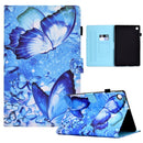 For Samsung Galaxy Tab A8 Sewing Pen Slot Leather Tablet Case(Butterflies)