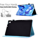 For Samsung Galaxy Tab A8 Sewing Pen Slot Leather Tablet Case(Butterflies)