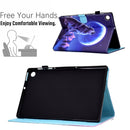 For Samsung Galaxy Tab A8 Sewing Pen Slot Leather Tablet Case(Night Wolf)