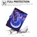 For Samsung Galaxy Tab A8 Sewing Pen Slot Leather Tablet Case(Night Wolf)