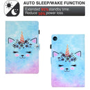 For Samsung Galaxy Tab A8 Sewing Pen Slot Leather Tablet Case(Wildebeest)