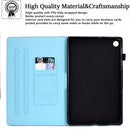 For Samsung Galaxy Tab A8 Sewing Pen Slot Leather Tablet Case(Wildebeest)