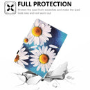 For Samsung Galaxy Tab A8 Sewing Pen Slot Leather Tablet Case(Sunflower)