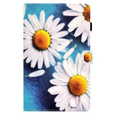 For Samsung Galaxy Tab A 10.1 2016 T580 Sewing Pen Slot Leather Tablet Case(Sunflower)