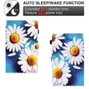 For Samsung Galaxy Tab A 10.1 2016 T580 Sewing Pen Slot Leather Tablet Case(Sunflower)