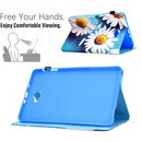 For Samsung Galaxy Tab A 10.1 2016 T580 Sewing Pen Slot Leather Tablet Case(Sunflower)